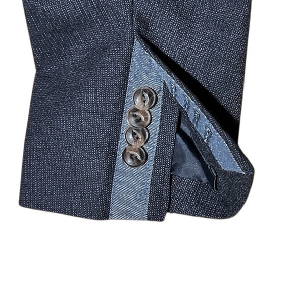 JACHS NY Navy Blazer Sports Coat Suit Jacket Cotton Blend Pockets Dbl Vent XXL - Picture 8 of 12